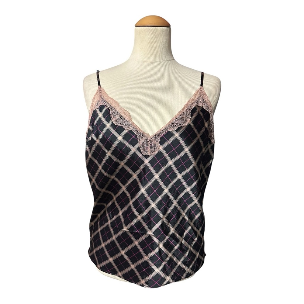 Victoria's Secret Plaid Cami PJ Top Large